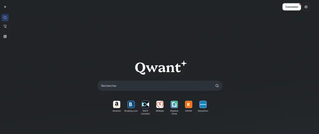 Capture d'écran de Qwant, moteur de recherche francais 2024






